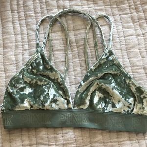 Velvet Green Pink Victoria’s Secret Bra